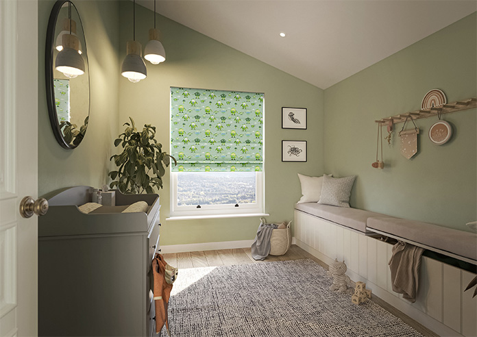 Sparky Squad, Lime Green - Twist&Fit Roman Blind - Image 6
